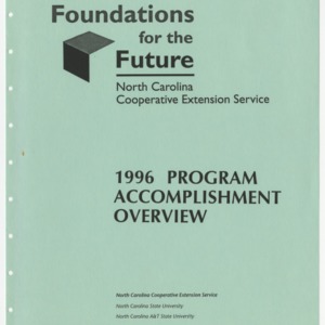 Foundations for the Future - 1996 Program Accomplishment Overview