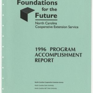 Foundations for the Future - 1996 Program Accomplishment Report