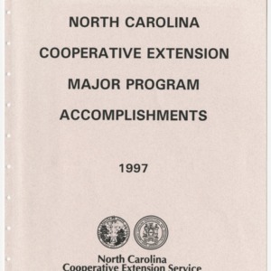 N.C. Cooperative Extension Major Program Accomplishments 1997