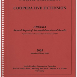 North Carolina Cooperative Extension - 2005 - Annual Report of Accomplishments and Results
