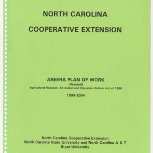 North Carolina Cooperative Extension - AREERA Plan of Work (Revised) 1999-2004