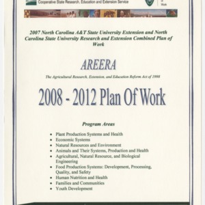 AREERA 2008-2012 Plan of Work