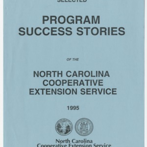 Selected Program Success Stories of the North Carolina Cooperative Extension Service 1995