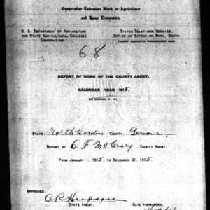 Report of Work of the County Agent, Lenoir County, NC