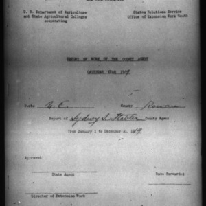 Report of Work of the County Agents, Rowan County, NC