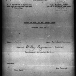 Report of Work of the County Agents, Wilson County, NC