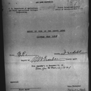 Report of the Country Agent, Iredell County, NC