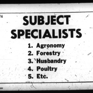 Subject Specialists Report- Agronomy Specialist, 1925
