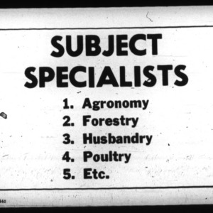 Subject Specialists Report- Clothing Specialist and House Furnishings, 1925