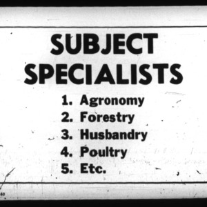 Subject Specialists Report- Extension Horticulturist for Western North Carolina, 1925