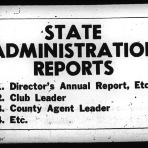 State Administration Reports- State Club Leader Annual Report, 1925