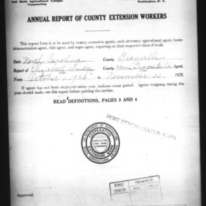 Annual Report of County Extension Workers, Granville County, NC