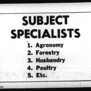 Subject Specialists Report- Agronomy Specialist Annual Report, 1926