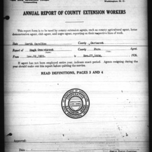 Annual Report of County Extension Workers, Carteret County, NC
