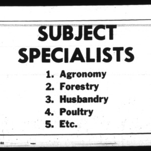 Subject Specialists- Annual Report of Swine Extension, 1927