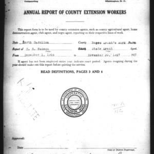 Farm Work African American Agent's Report