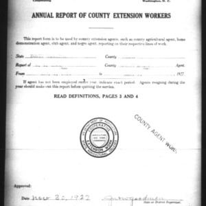 Annual Report of County Extension Workers, Burke County, NC