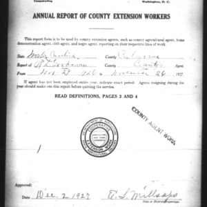 Annual Report of County Extension Workers, Cabarrus County, NC
