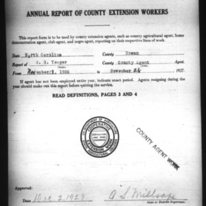 Annual Report of County Extension Workers, Rowan County, NC