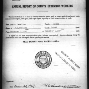 Annual Report of County Extension Workers, African American, Rowan County, NC