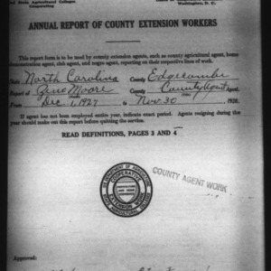 Annual Report of County Extension Workers, Edgecombe County, NC