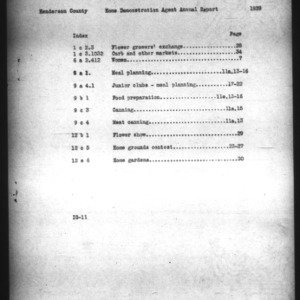 North Carolina Agricultural Extension Service Report of Home Demonstration Work, Henderson County, NC