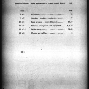North Carolina Agricultural Extension Service Report of Home Demonstration Work, Hertford County, NC