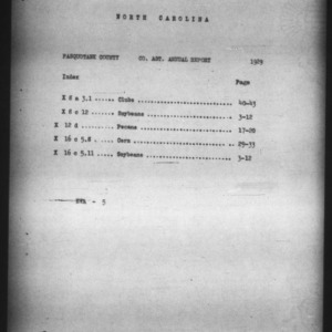 County Extension Agent Annual Narrative Report, Pasquotank County, NC, 1929