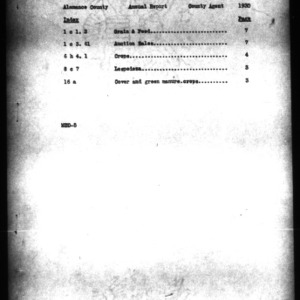 County Extension Agent Annual Narrative Report, Alamance County, NC, 1930