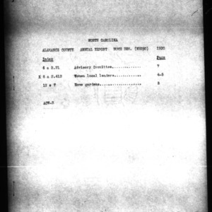 County Home Demonstration Agent Annual Narrative Report, African American, Alamance County, NC, 1930