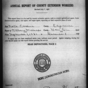 Annual Report of County Extension Workers, Edgcombe County, NC