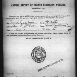 Annual Report of County Extension Workers, Forsyth County, NC
