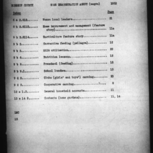 County Home Demonstration Agent Annual Narrative Report, African American, Robeson County, NC, 1932