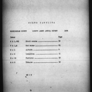 County Extension Agent Annual Narrative Report, Robeson County, NC, 1932