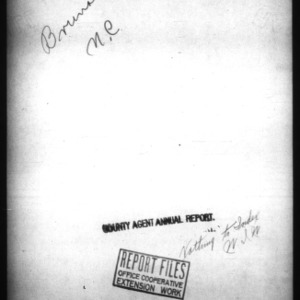 County Extension Agent Annual Narrative Report, Brunswick County, NC, 1934