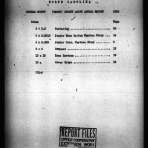 County Extension Agent Annual Narrative Report, African American, Durham County, NC, 1934