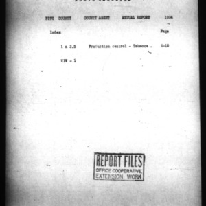 County Extension Agent Annual Narrative Report, Pitt County, NC, 1934