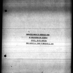 County Extension Agent Narrative Report, Johnston County, NC, August to December 1935