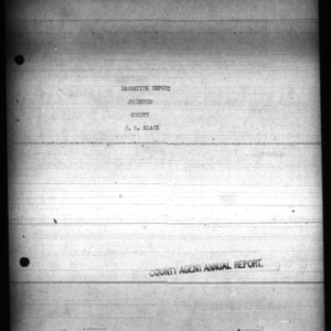 County Extension Agent Narrative Report, Johnston County, NC, December 1934 to July 1935