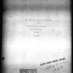 County Extension Agent Annual Narrative Report, Pasquotank County, NC, 1935