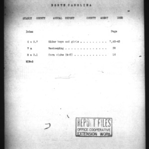 County Extension Agent Annual Narrative Report, Stanly County, NC, 1935