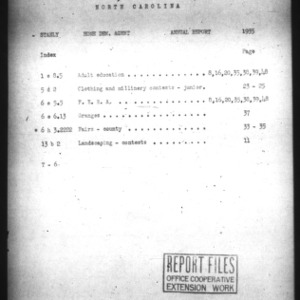 County Home Demonstration Agent Annual Narrative Report, Stanly County, NC, 1935