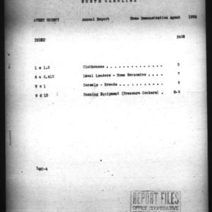 North Carolina Agricultural Extension Service Report of Home Demonstration Work, Avery County, NC