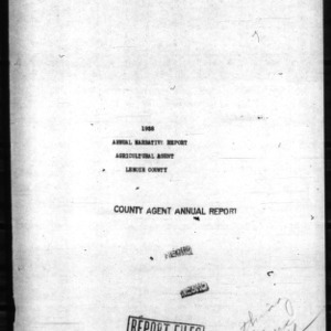 Annual Narrative Report of Agricultural Agent of Lenoir County, NC
