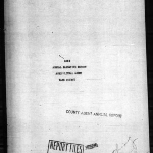 County Extension Agent Annual Narrative Report, African American, Wake County, NC, 1938