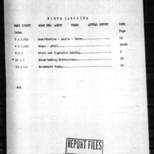 County Home Demonstration Agent Annual Narrative Report, African American, Wake County, NC, 1938