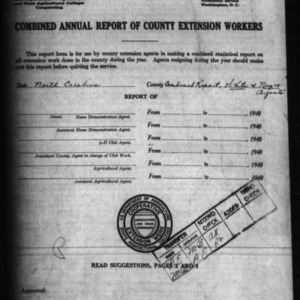 Annual Report of County Extension Workers - Combined Report, White and African American Agents