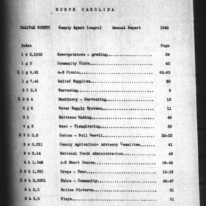 Annual Narrative Report of Halifax County, NC