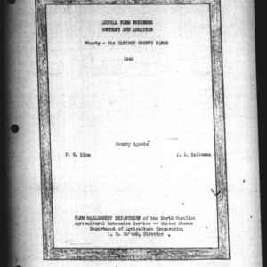 Annual Farm Business Summary and Analysis, Ninety-six Madison County Farms, 1940