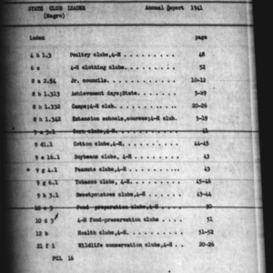 Annual Narrative Report of 4-H Club Work, African American, 1941